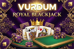 Vurdum, Kraliyet Blackjack oyununda lüks masa tasarımı ve canlı kart dağıtım sahnesi