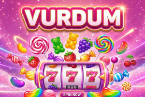 Vurdum, Tatlı Bonanza oyununda renkli şeker sembolleri ve çarpan özellikleri